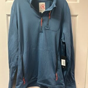 Cloudveil Men's Blue Zip Up Sweater
